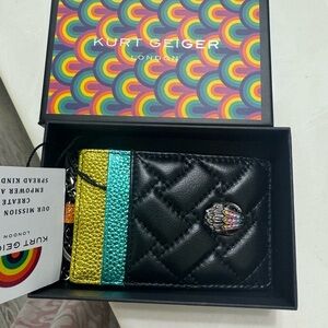 Kurt Geiger Green and Yellow Card Holder sold